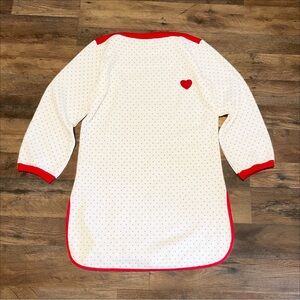 True Vintage | 80s Red Heart Polka Dot Sleep Shirt Nightgown Slumber Party